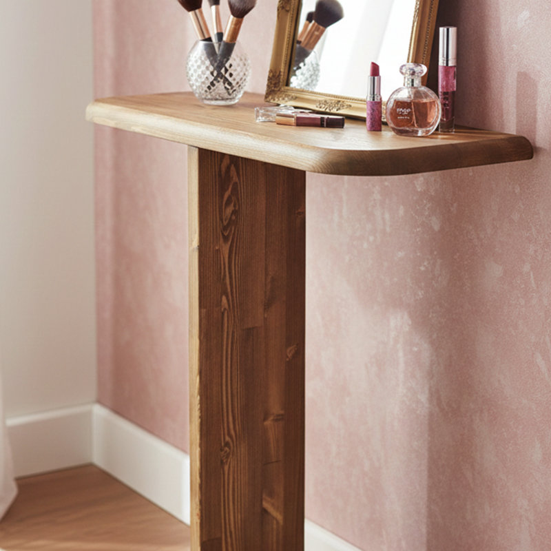 Masa 31.5'' Solid Wood Console Table, Walnut