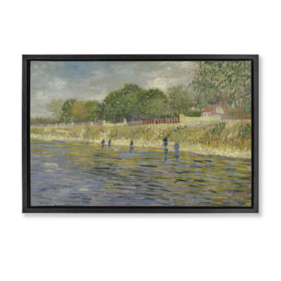  Toile flottante classique encadrée paysage de rivière Van Gogh par one1000paintings