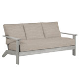 Ashland 73.12" Wide Outdoor Teak Patio Sofa with Cushions