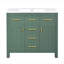 Ensemble de meuble-lavabo 36 po avec lavabo en céramique, meuble-lavabo simple autoportant moderne avec 4 tiroirs et 2 armoires, meuble de rangement pour la salle de bain, ensemble de meuble-lavabo avec cadre en bois massif-117193942
