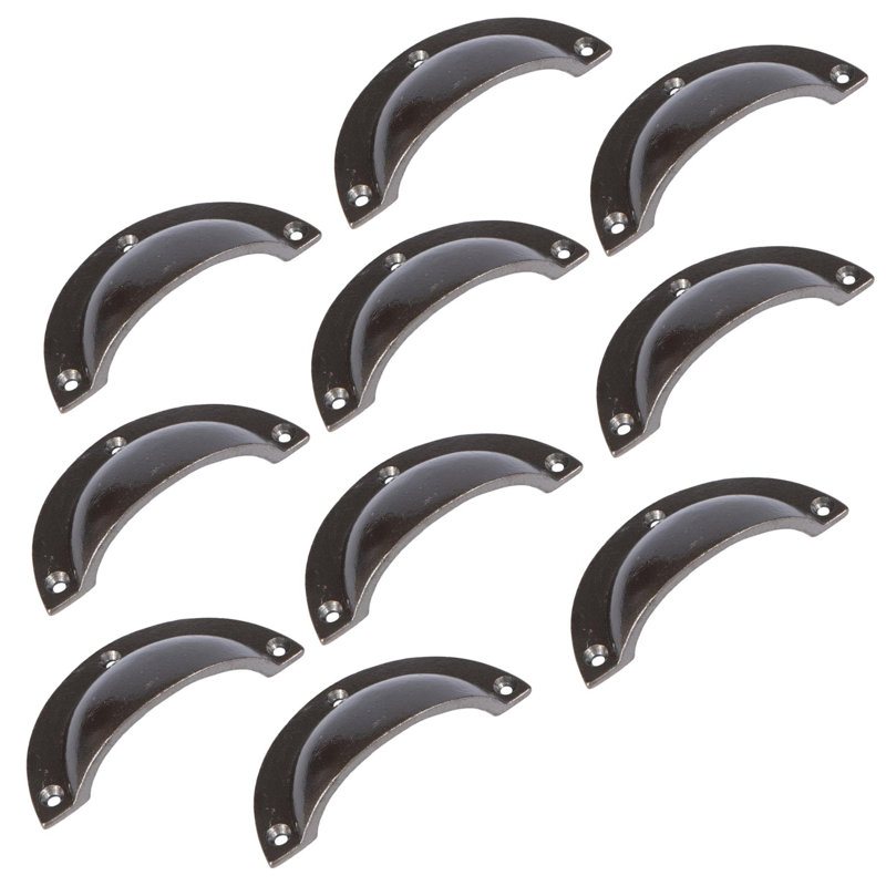 Hammer & Tongs - Curved Cabinet Cup Handle - W95mm x H46mm - Raw