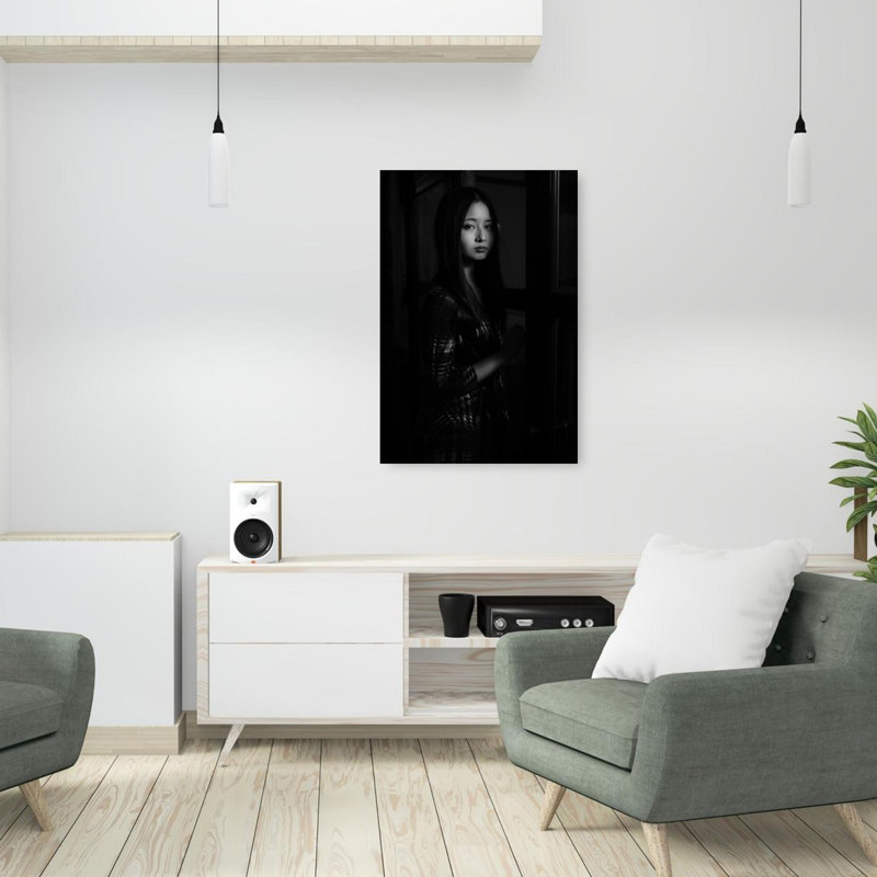 «Elegant Dark Portrait Dramatic Elegant Abstract Portrait», art mural, 36" H x 24" W