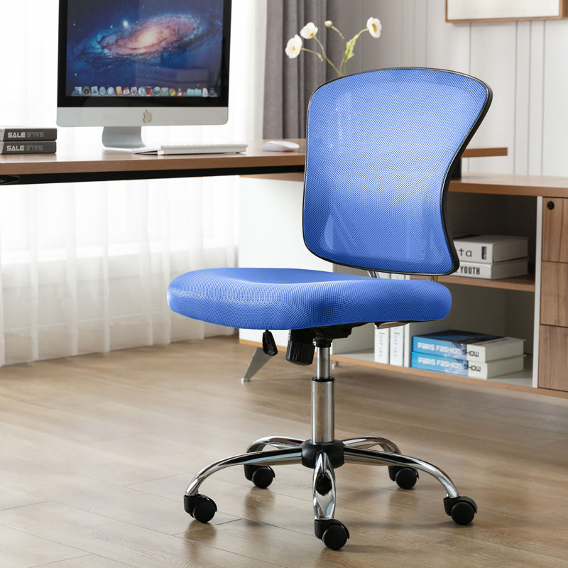 Mesh Office Chair, Blue, No