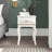 Reva Small White Victorian Nightstand End Table with Storage