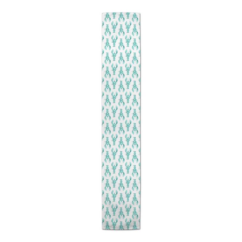 Claybrook Rectangle Polyester Table Runner, 72" x 16", Teal