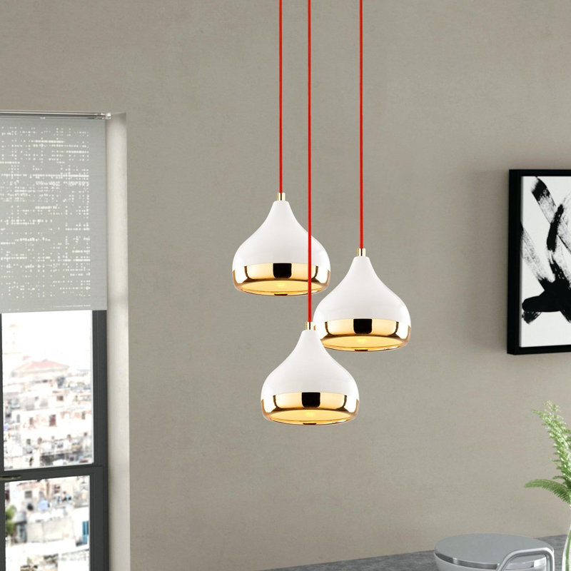 Chandelier, Or / rouge / blanc, Or / blanc / rouge