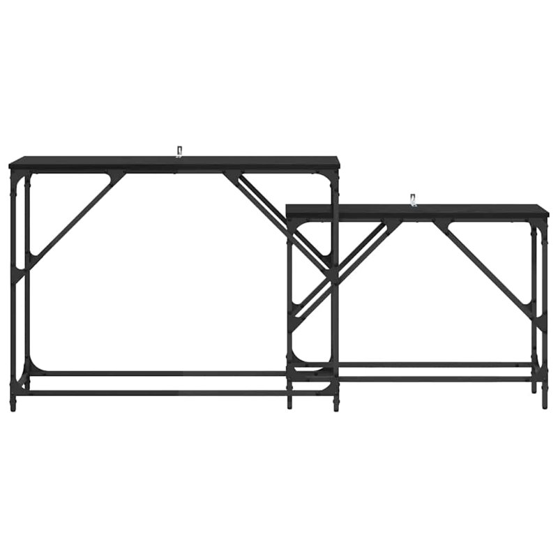 100cm Console Table, Black Oak