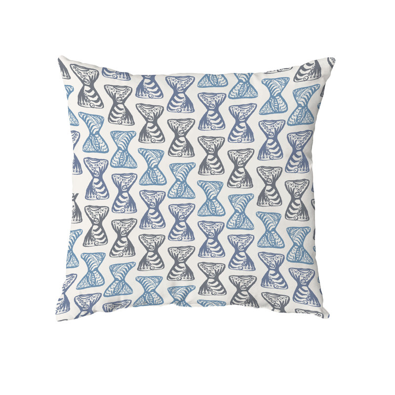 Housse et insert de coussin carré en coton, Bleu, 20 po X 20 po