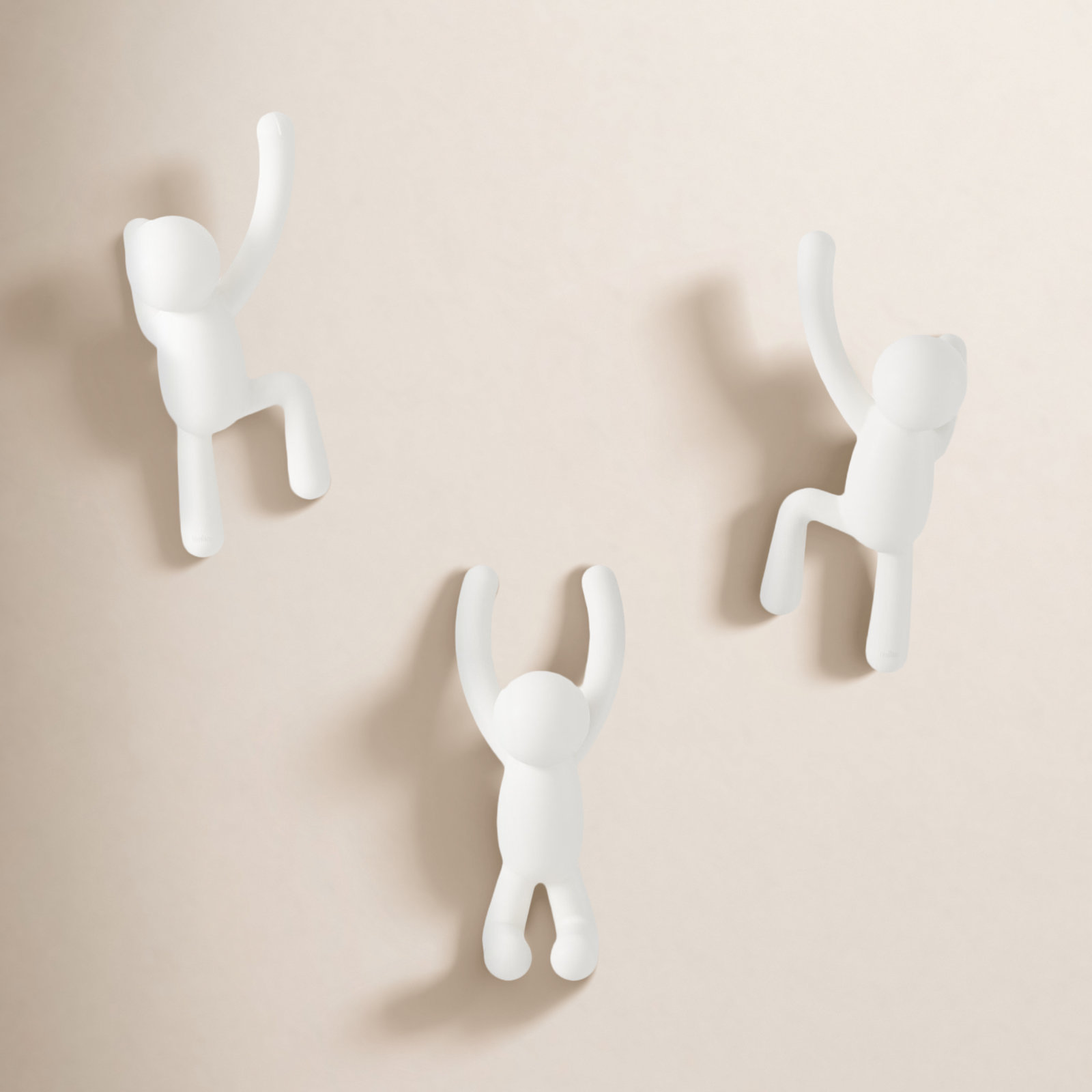 Buddy Plastic Wall Hook, White