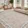 Washable Living Room Rug Floral Bordered Area Rugs Soft Thin Indoor Carpet for Bedroom Modern Throw Aesthetic Mat Non Slip Stain Resistant Carpet for Dining Room Office