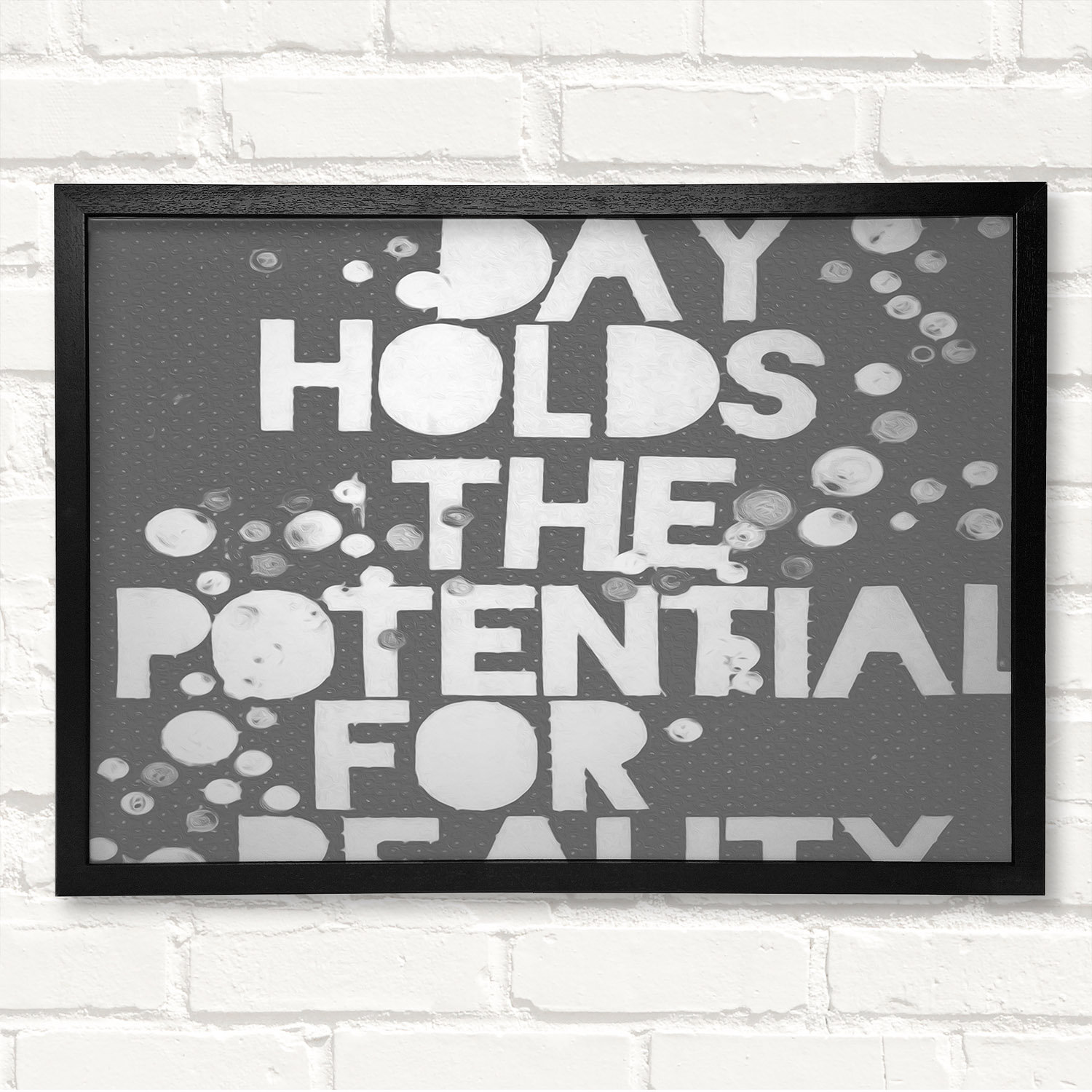 Happy Larry Motivational Quote Every Day Holds The Potential Framed ...