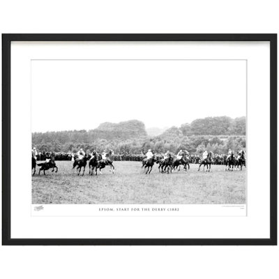 Epsom, Start For the Derby C1882 1 Piece Single Picture Frame Wall Art