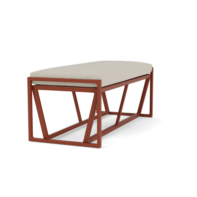 Summit Outdoor Dining Bench, Platinum, Fife Fog