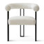 Ensemble de salle à manger moderne extensible de 47 à 83 po avec 4 ou 6 fauteuils bouclés Modern-1849630687