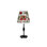 Lampe d'appoint noire avec abat-jour à pince rouge