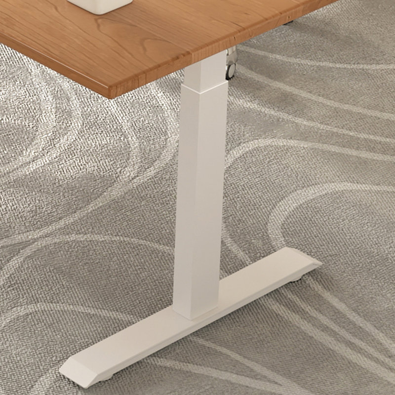 Brown Rectangular Hight adjustable Solid wood Desks, 24.8" H x 55.12" W x 27.56" D