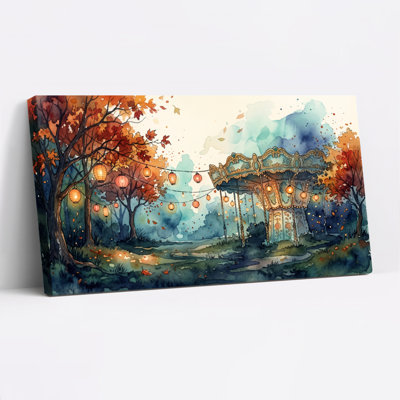 Ensemble de 1 toile murale Carrousel d'automne