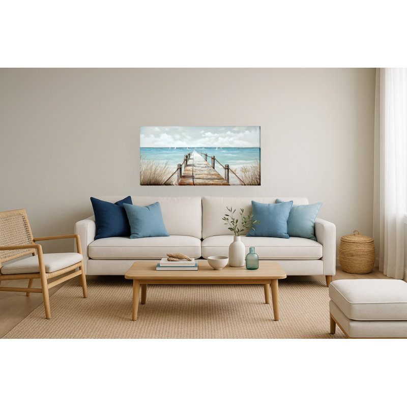 Art mural en toile Tranquil Escape Pier - 28 po x 55 po