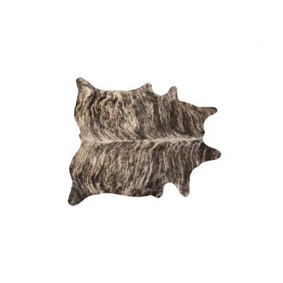 5' X 7' Brown And Black Cowhide Area Rug