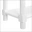 Ensemble de deux tables d'appoint étroites avec tablette, faciles à assembler sans outils.
