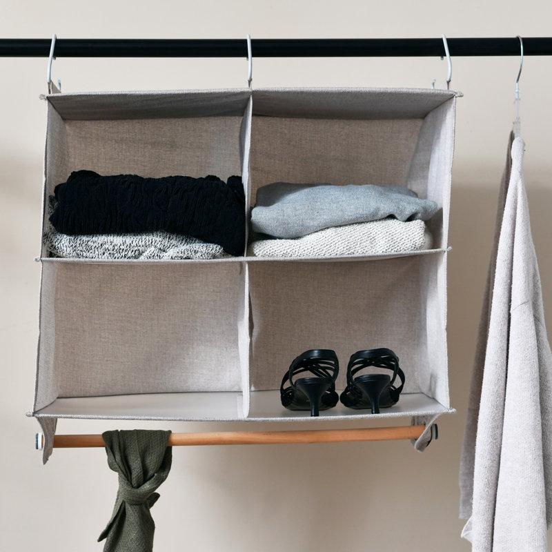 Rangement suspendu à 4 poches Wyon, Blanc