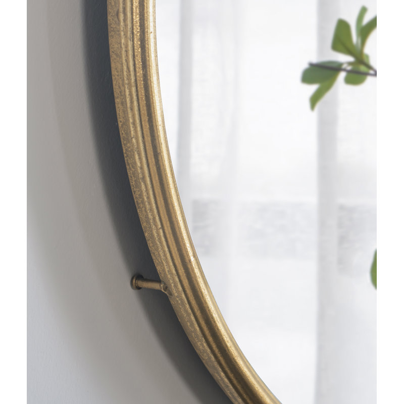 Miroir rond en fer, 32,3 po x 26,4 po