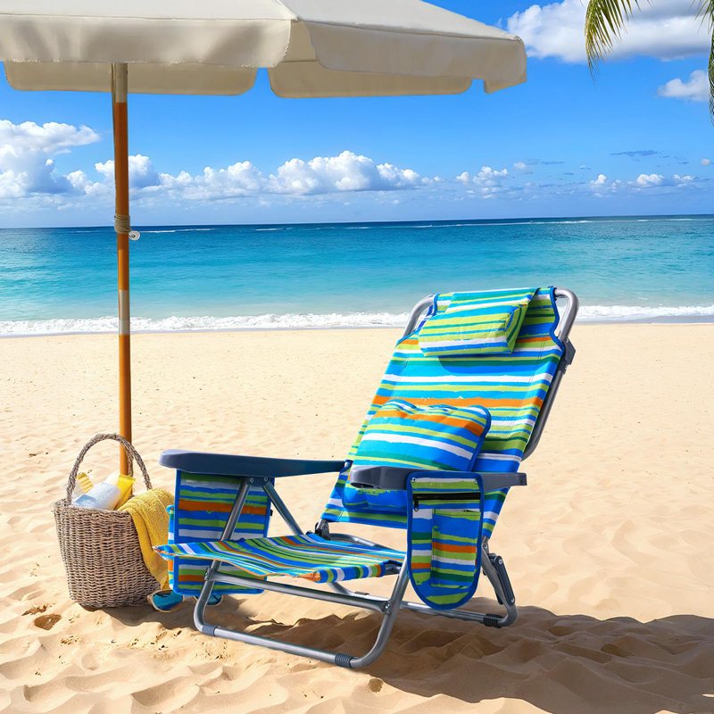 Folding Beach Chair, Green