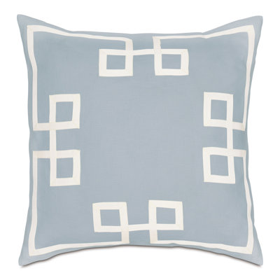 Resort Linen Program Appliqued Linen Throw Pillow