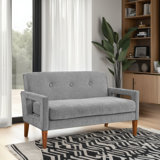 Eleena 55" Track Arms Mid Century Chenille Loveseat