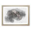 Chocolate Brown Labrador Dog in Abstract - Picture Frame Graphic Art Print-55680373-55680374
