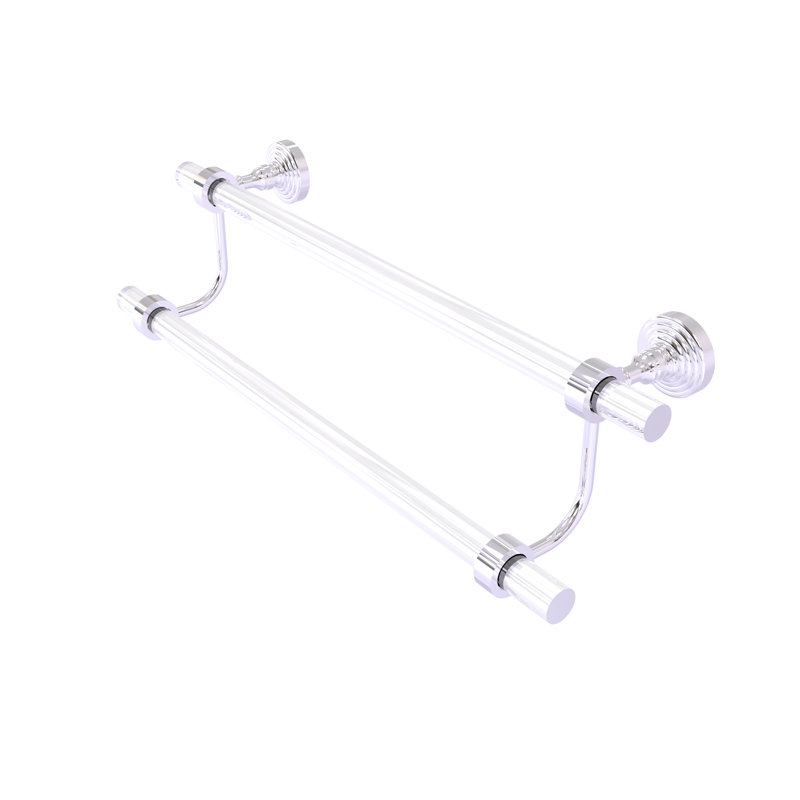 Porte-serviettes mural double Jarrell, Chrome poli, H 7,785 po x l 34 po x P 5,3 po