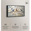 Art campagnard sur toile ocre et oiseaux bleus par Art Remedy-107442116-107442133