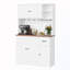 Garde-manger avec porte-gobelet et tablette ouverte
