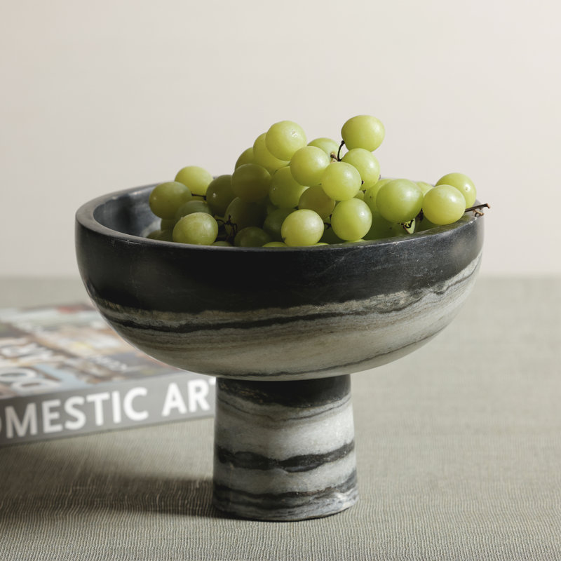 Footed Marble Bowl
