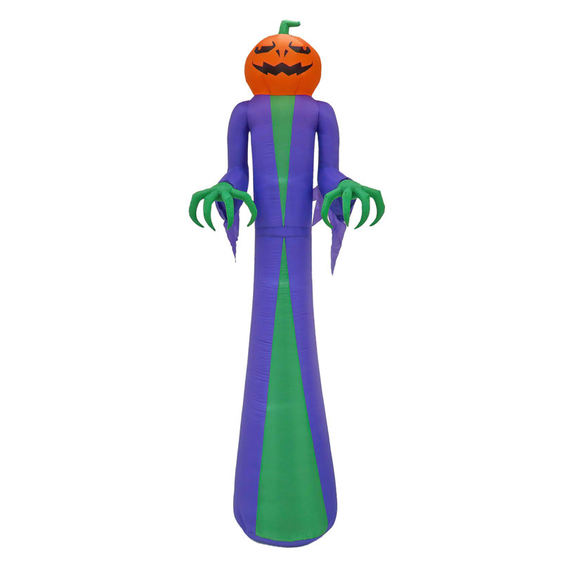 Le fantôme de citrouille d'Halloween gonflable 12 pi The Holiday Aisle®
