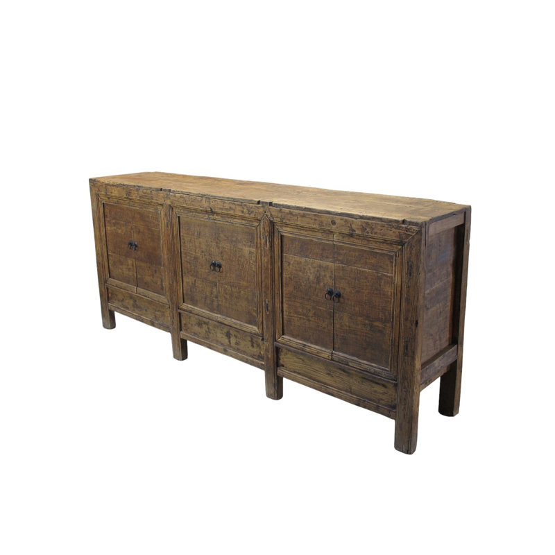 Aged Poplar 3 Door Cabinet