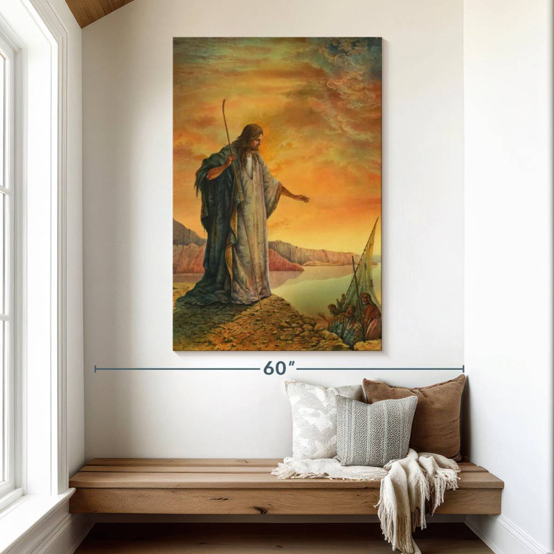 Jésus à la mer de Galilée, H 51 po x l 34 po