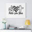 Peace, Love, Jesus - Wrapped Canvas Print-460542968