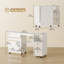 Table de couture pliante avec prise de courant, table de bricolage roulante, blanc-119458021