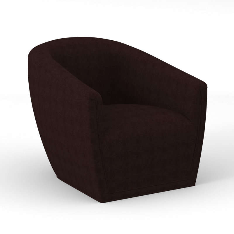 Jasper Swivel Barrel Chair, Margaret Mahogany Polyester Blend