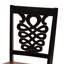 Ensemble de salle à manger 5 pièces avec 4 chaises et 1 table Elaine au fini brun foncé Elaine, H 37,4 po x l 17,9 po x P 19,9 po-809264297-828601192-915606497