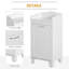 Armoire à paniers à linge inclinable, 31 po, organisateur de salle de bain blanc, rangement, maximise l'espace inutilisé, panier de rangement stable 31 po, coins supplémentaires