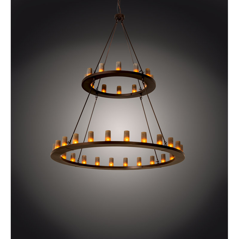 Lustre à deux niveaux 36 lumières 72 po Witsham