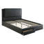 Ensemble de lit 1 pièce noir luxueux avec grand lit et tiroirs de rangement FB Modern-93024678