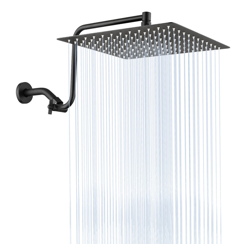 Pomme de douche 12 po avec bras réglable - Entretien de la buse en acier inoxydable mat