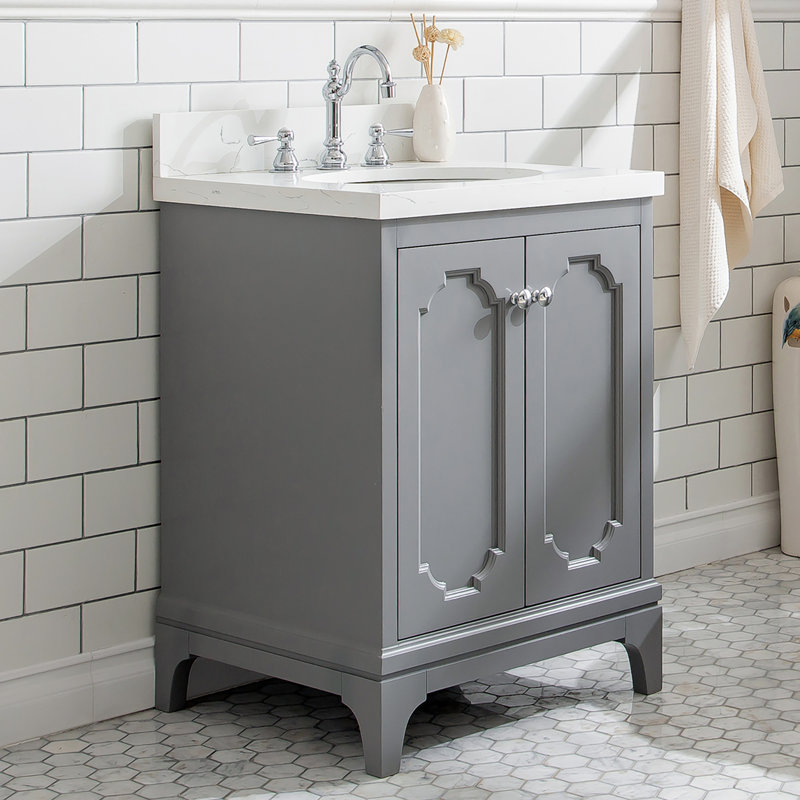 Ensemble de meuble-lavabo simple 24 po Bernardo, Gris cachemire