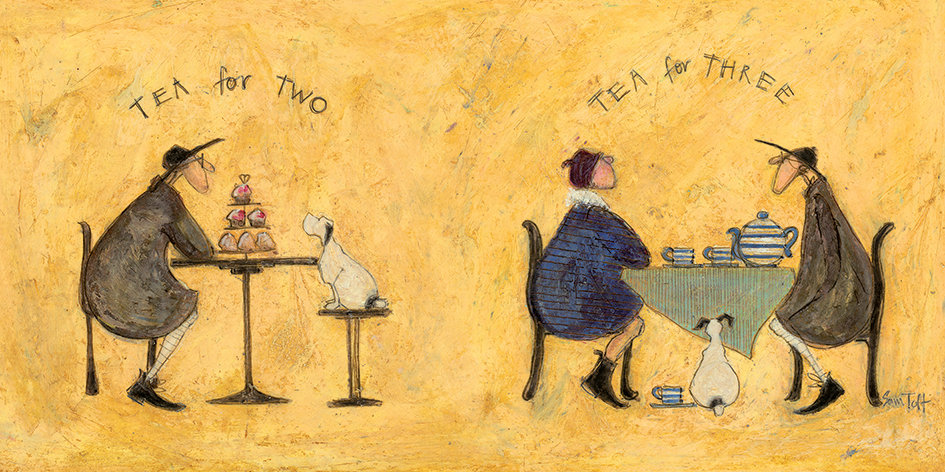 Tea for Two Tea for Three by Sam Toft - Art Print on Paper