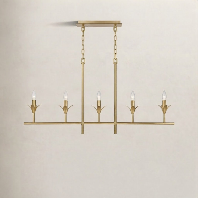 Vernia Karsyn 5 - Light Geometric Modern Linear Chandelier