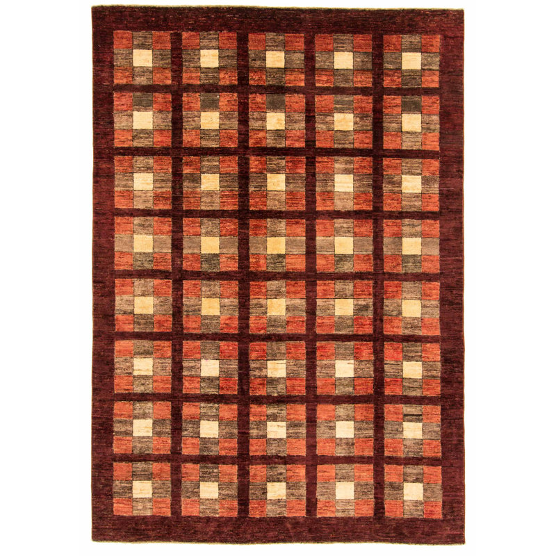 Geometric Wool Hand Woven 202cm X 292cm Area Rug