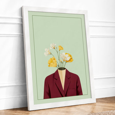 Blossom in Burgundy Eclectic - Framed Print